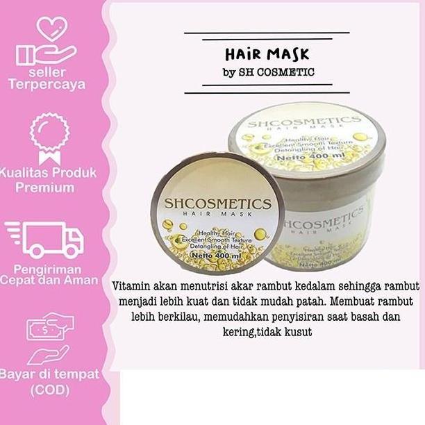 SHCOSMETICS HAIR MASK 24K 400ML BPOM - MASKER RAMBUT 24K SHCOSMETICS
