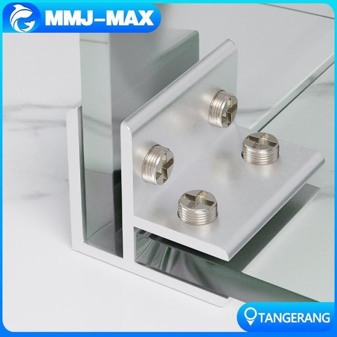 CALAVO L Siku Penjepit Kaca/Jepit Kaca 2 Sudut/Siku Penjepit Kaca Jepit