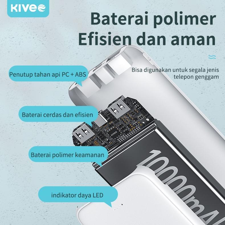 HOT DEALS HOT PRODUCT BIG SALEHOT KIVEE POWERBANK MINI 10000 MAH 100% KV-PT62 PORTABLE DUAL USB UNIV