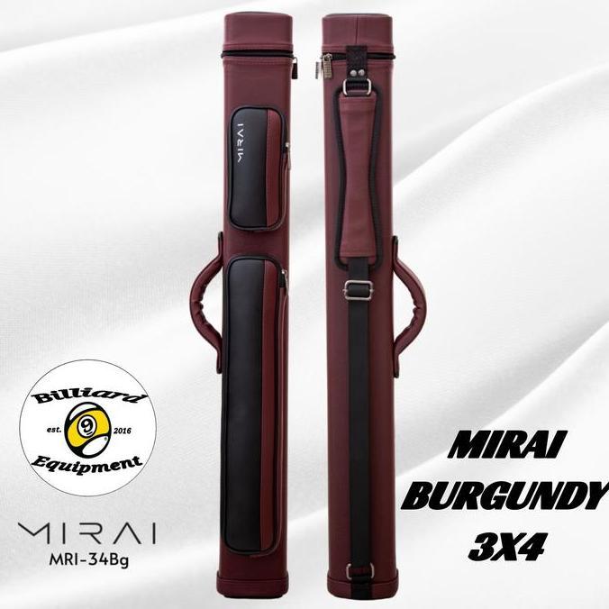 Mirai 3x4 - Burgundy | Tas Billiard | Cue Case Billiard