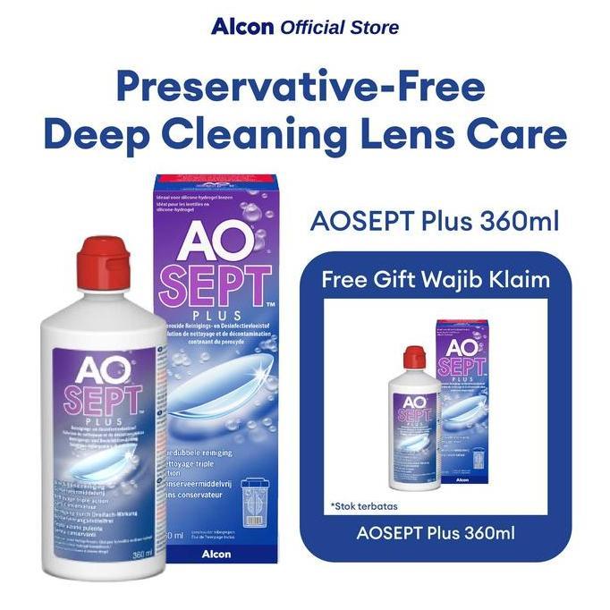 TERBARU Aosept Plus Solution 360 ml | Cairan Pembersih Softlens BISA GRAB