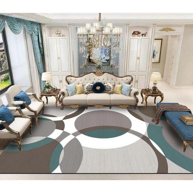 Karpet Lantai Polyester Glossy Uk 200cm x 300cm / Karpet Tamu Karpet Lantai Kamar Tidur Mewah Ringan