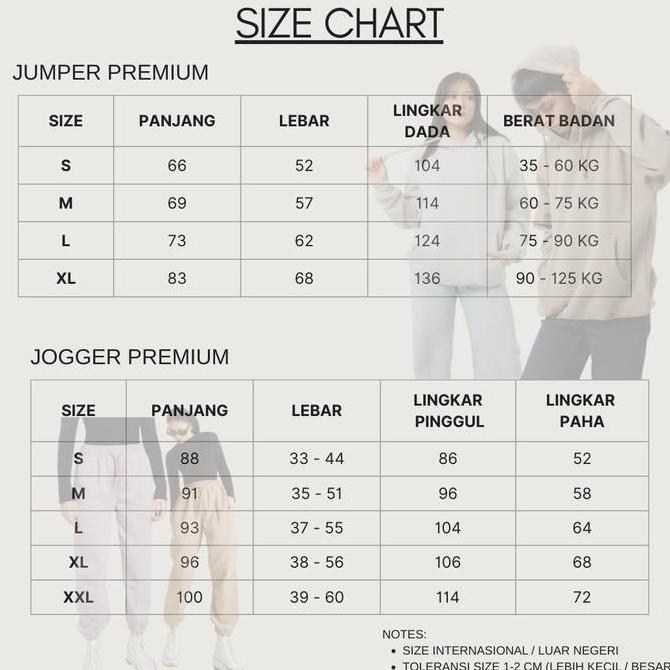 CIEVNO - ONE SET HOODIE JUMPER + JOGER PREMIUM PEANUT BUTTER ( PRIA & WANITA )