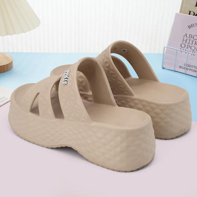 Jelitashoes- Maihook Sandal Wanita Tali Belakang Empuk Sendal Gunung Korean Cewek Sandal Slop Wedges