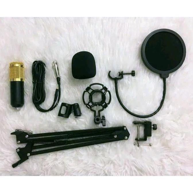 Musiq- Mikrofon Condenser Bm-800 Alat Untuk Rekaman Studio, Musik, Dan Karaoke Termurah Microphone M