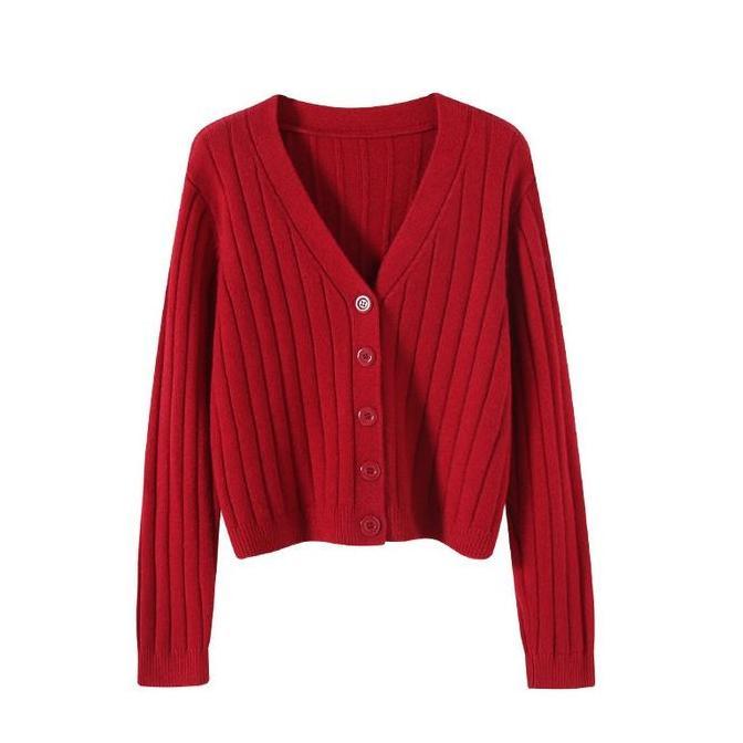 Outfitkekinian- Cardigan Rajut Halus Wanita Outer Wanita Baju Rajut Lengan Panjang Wanita Cardiigan 