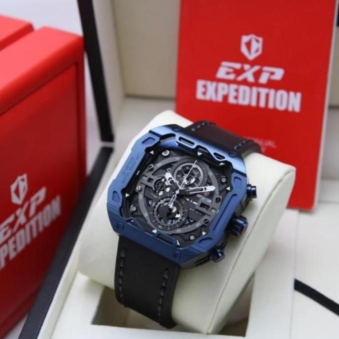 JAM TANGAN PRIA EXPEDITION E6826 E 6826 ORIGINAL TALI KULIT