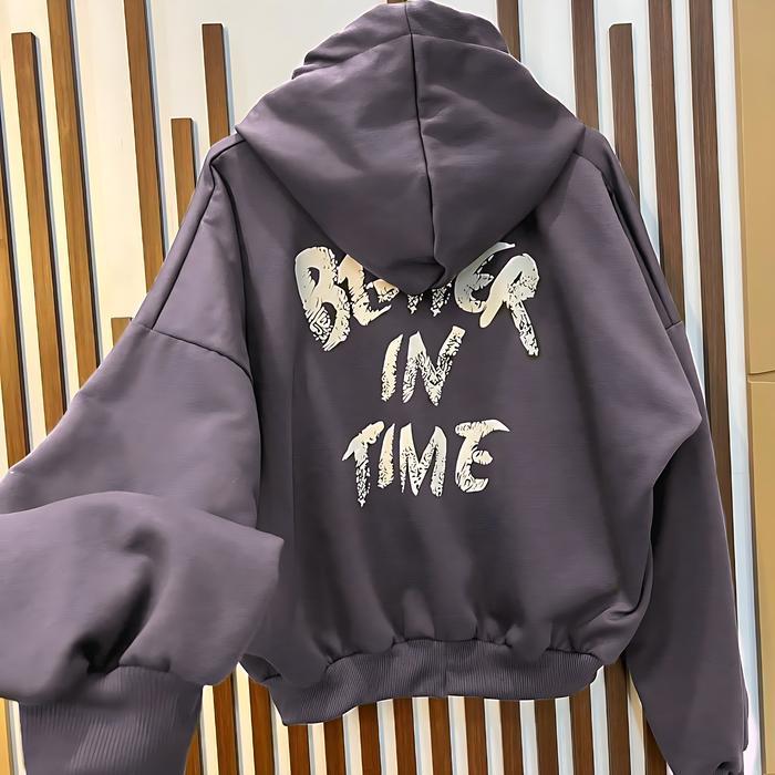 Xxl Better In Time Hoodie Zipper Unisex Jaket Hoodie Sweater Wanita Pria Jaket Oversize Hoodie  Gore