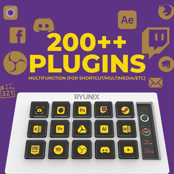 Sades Ryunix XD100 / XD-100 Stream Deck Control Pad Terlaris