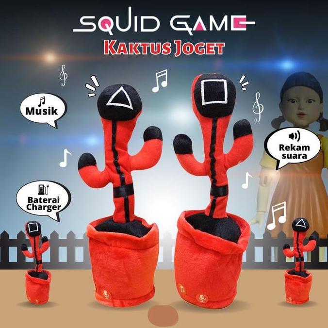 Mainan Boneka Bebek Goyang Squid Game Bisa Bicara dan Musik Led Hadiah Toy Kode 969