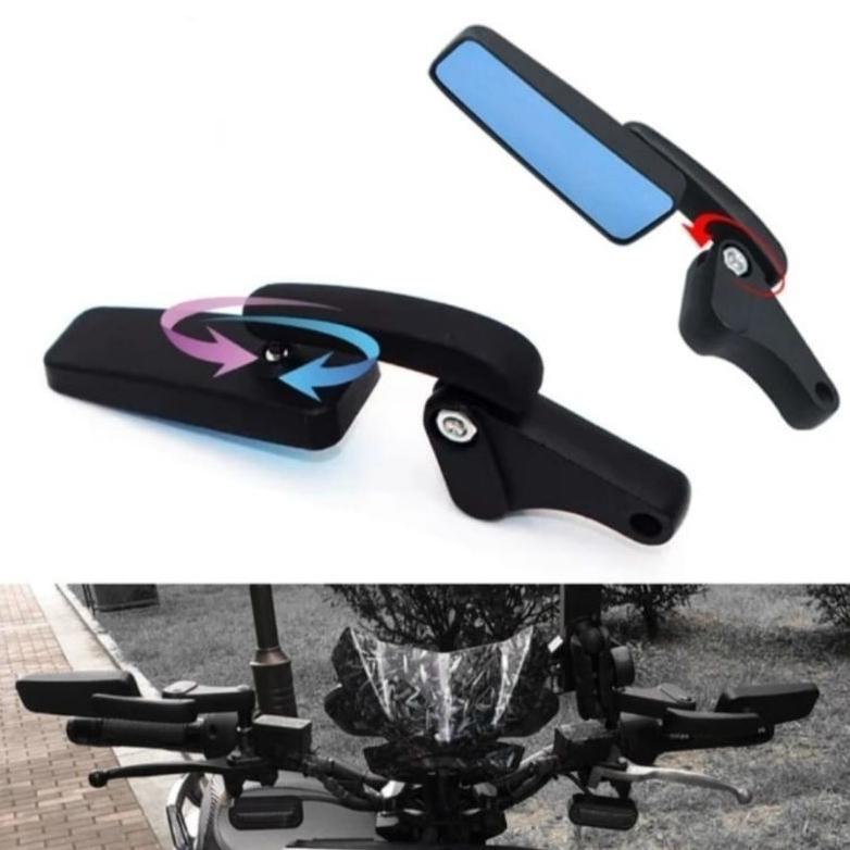 Spion Napoleon Retro Kotak Mini Fleksibel Universal Spion Kotak Mini Black Adjustable