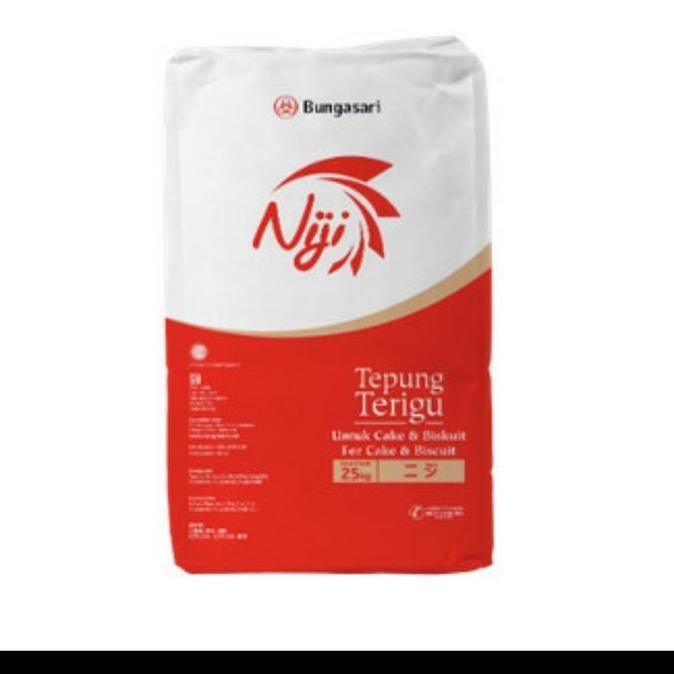 Grosir Tepung Terigu Niji 25 Kg Atau Kemasan Baru Kabuki Merah Isi 25Kg