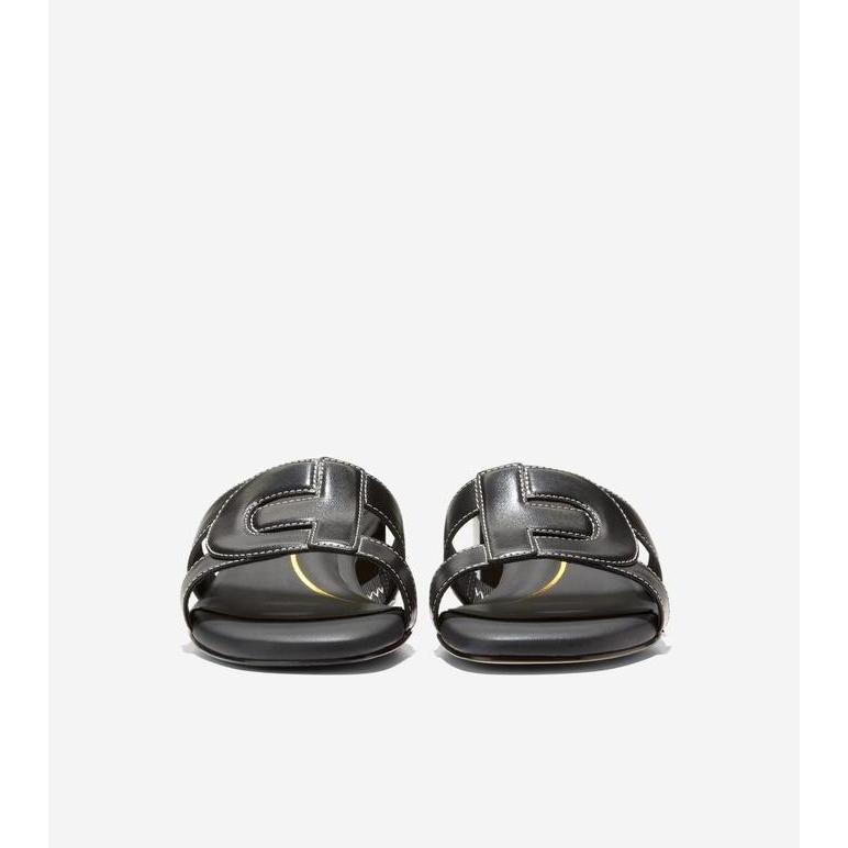 Cole Haan Women Chrisee Block Heel Sandal - Sepatu Wanita (Black)