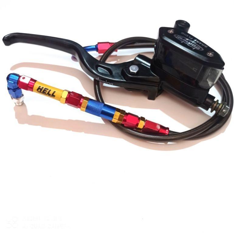 Master Rem Tabung Oval Plus Selang Rem Serat Karbon PSI 90cm