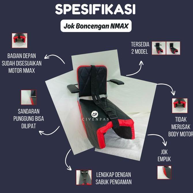 NEW Jok Boncengan Anak Motor NMAX / Kursi Boncengan Motor Nmax