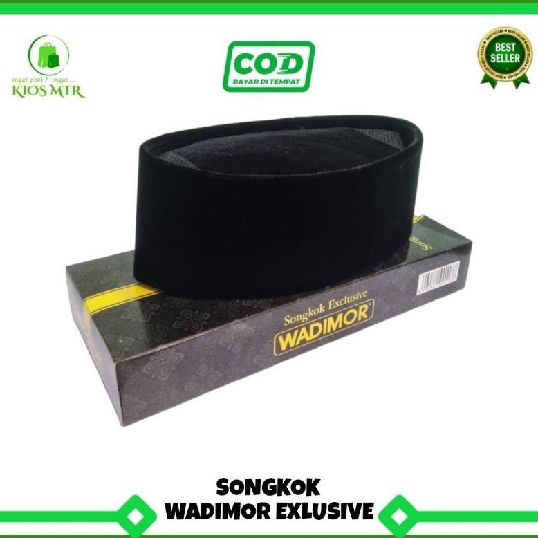 Peci SONGKOK WADIMOR AC EXLUSIVE HITAM Murah , Kopiah Hitam Wadimor Original , Songkok Nasional Wadi