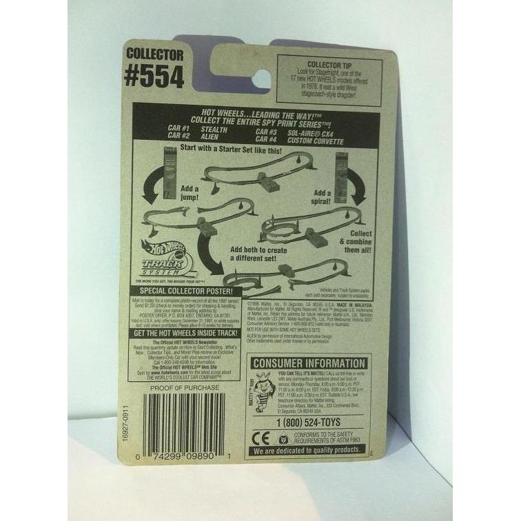 Hot Wheels. 1997 Spy Print - Alien. 3SP MATTEL 1997