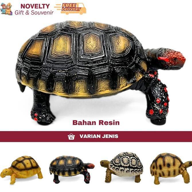 NEW Souvenir replika kura kura cherry head red footed tortoise dari amerika latin