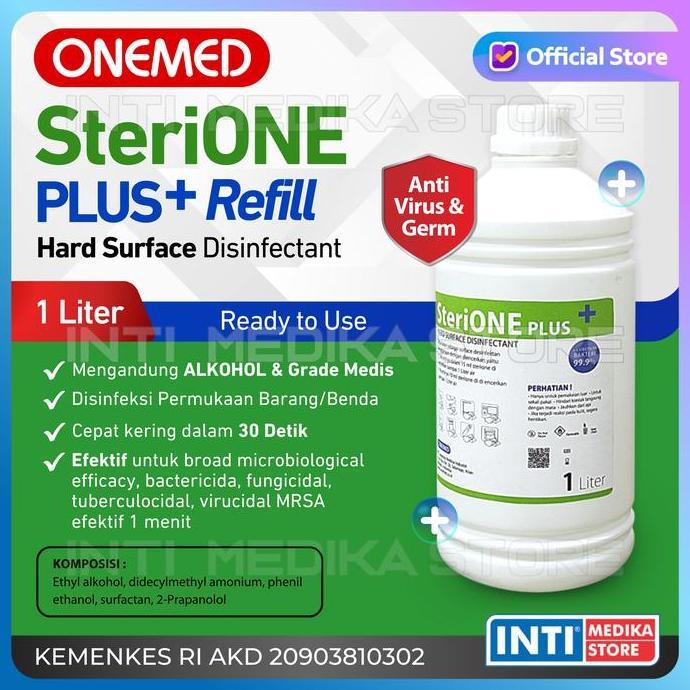 Lansungkirim- Onemed - Disinfektan Sterione Plus 1 Liter | Desinfektan Spray Cair