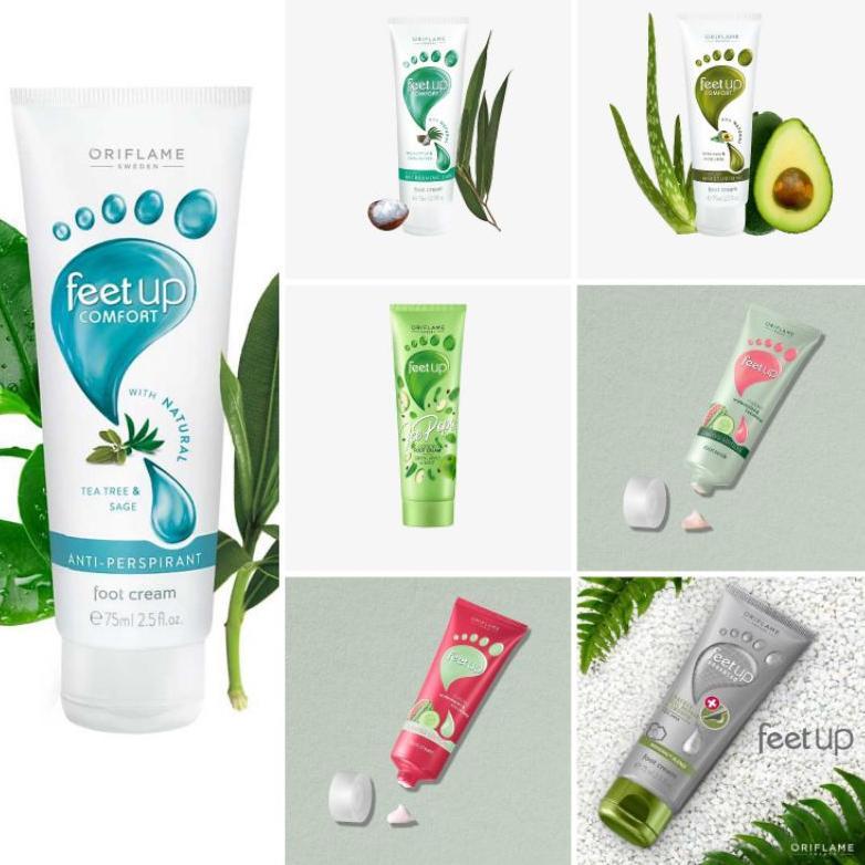 CantikQ- Feet Up Ice Pops Cooling Foot Cream Green Apple & Mint/ Feet Up Comfort Overnight Avocado F