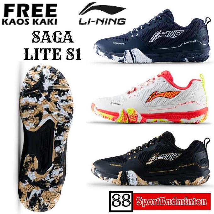 NEW LINING SAGA LITE S1AYTV069 Badminton Shoes - Sepatu Badminton Original LINING