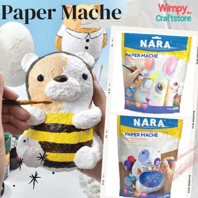 NARA PAPER MACHE AIR DRY CLAY BUBUR KERTAS PAPER CLAY MODELLING CLAY KODE 1422