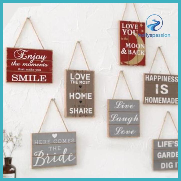 (ORI) GANTUNGAN PAPAN KAYU QUOTES DEKORASI DINDING KAYU 819-263 KECANTIKAN PESTA DEKORASI KOSTUM