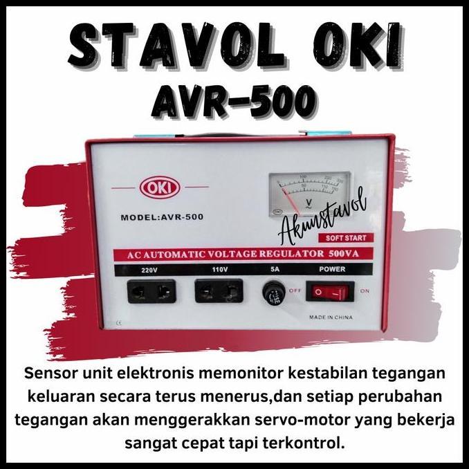 promo Stavolt OKI AVR/SVC-500VA - Stabilizer Listrik OKI 500 Watt terlaris