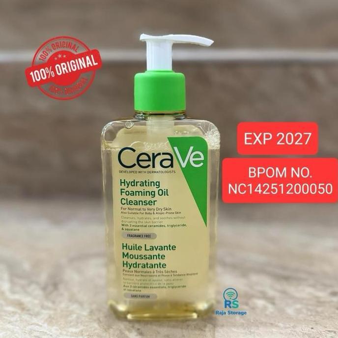 CeraVe Hydrating Foaming Oil Facial Cleanser 236ml - Gentle Face Wash
