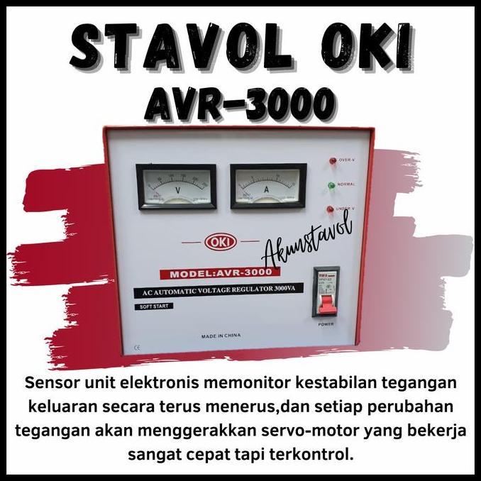 promo Stavolt OKI AVR/SVC 3000VA - Stabilizer Listrik OKI 3000 Watt terlaris