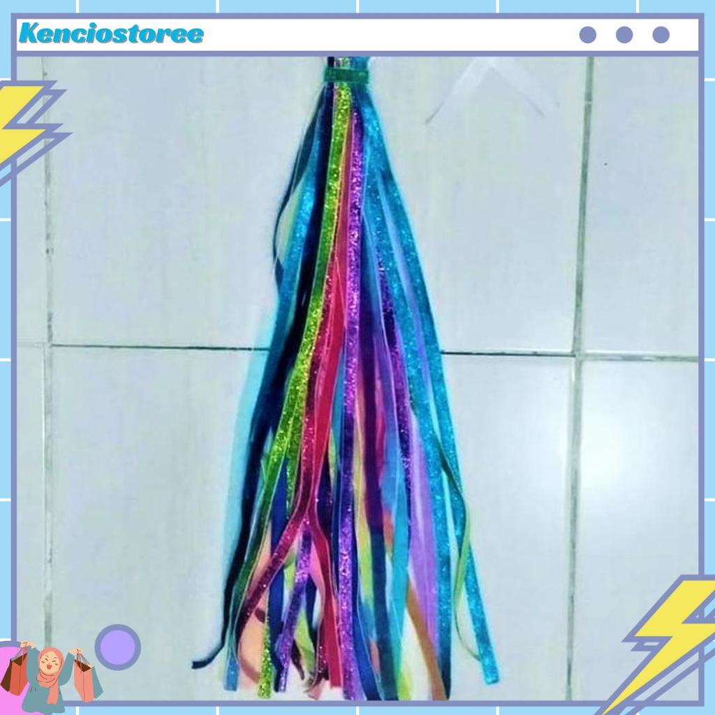 Tassel Rumbai Tamborin Gereja Pita Bludru Alat Tari COD