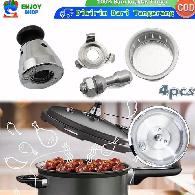Katup Panci Presto 4pcs Katup Mur Saringan Peluit Panci Presto Aksesoris Panci Presto Universal Prom