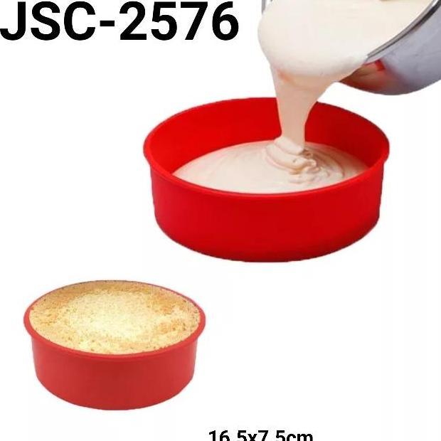 JSC-2576 Cetakan loyang silikon bulat entremet cream mirror cake