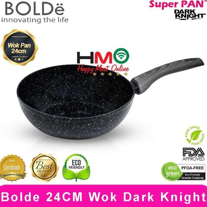 NEW Bolde Super Pan wok 24CM Black Dark Knight Wok Pan Bolde 24 CM Black