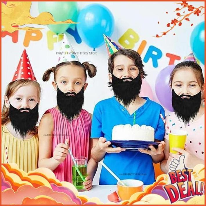 Siap Dikirim Jenggot Palsu /Jenggot Imitasi Palsu Hitam Untuk Kostum Cosplay Halloween /Fake Beard P
