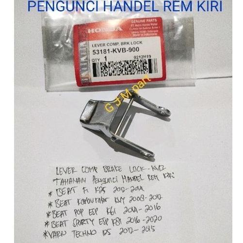 Qv21 Lever Comp Break Lock 53181Kvb900 Besi Plat Tahanan Pengunci Handel Rem Kiri Honda Beat Fi Beat