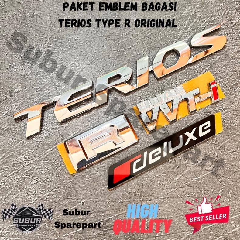 Emblem Paket Komplit Type R Terios Deluxe Original