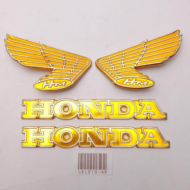 HONDA CB100 CB125 CL100 S90Z EMBLEM TANGKI SET KUNING GOLD