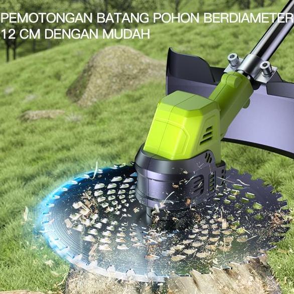 Lansungkirim- Zper Mesin Potong Rumput Pemotong Rumput Listrik Pemangkas Rumput Dengan Baterai Li-Io