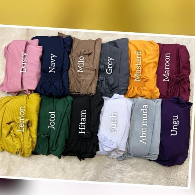 New- Hijab Tangan Niken Jumbo Jersey Katun Panjang Muslim Nyaman Pendek Instan Kerudung Bergo Pet Te