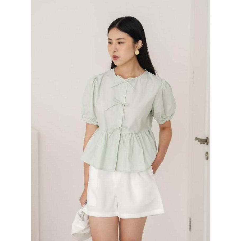 Good- Ms Daisy Charlotte Coquette blouse Pita Tali Blouse Lengan Balon dengan Ukuran Small Medium Pl