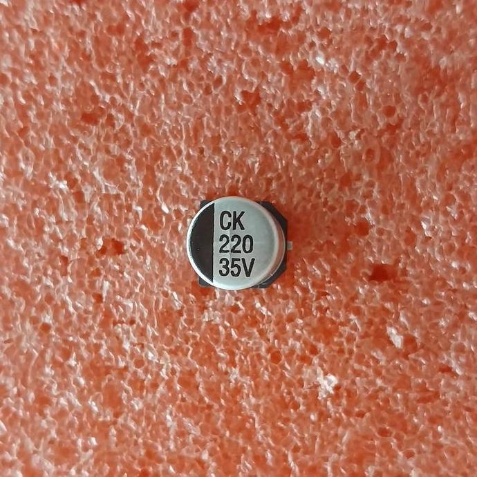 KAPASITOR ELCO SMD 220UF 35V (8 X 10.5 MM) PER 5 PCS