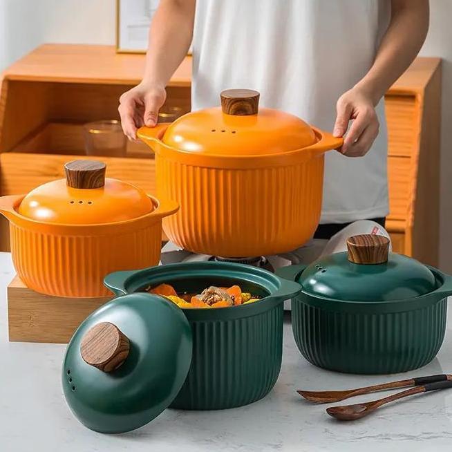 Nordic Style Cooking Ware Casserole Pan. Panci Keramik Casserole