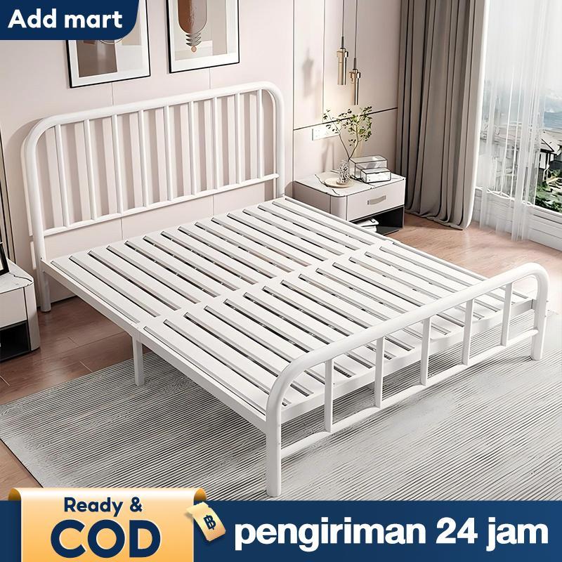 Tempat Tidur Besi / Dipan Kasur 180X200 / Ranjang Besi Rangka / Dengan Papan Tempat Tidur