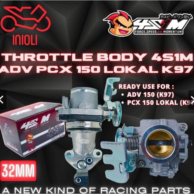 THROTTLE BODY TB 4S1M 30 MM 32 MM ADV 150 PCX 150 LOKAL K97 TB RACING 4S1M 30MM 32MM