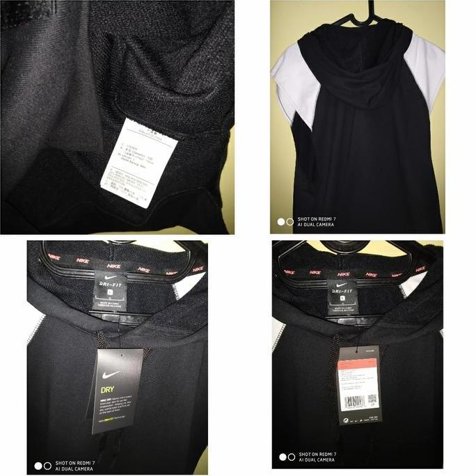 Jacket Nike Dri FIT Men Sleeveless Fleece Training Hoodie Original Terlaris