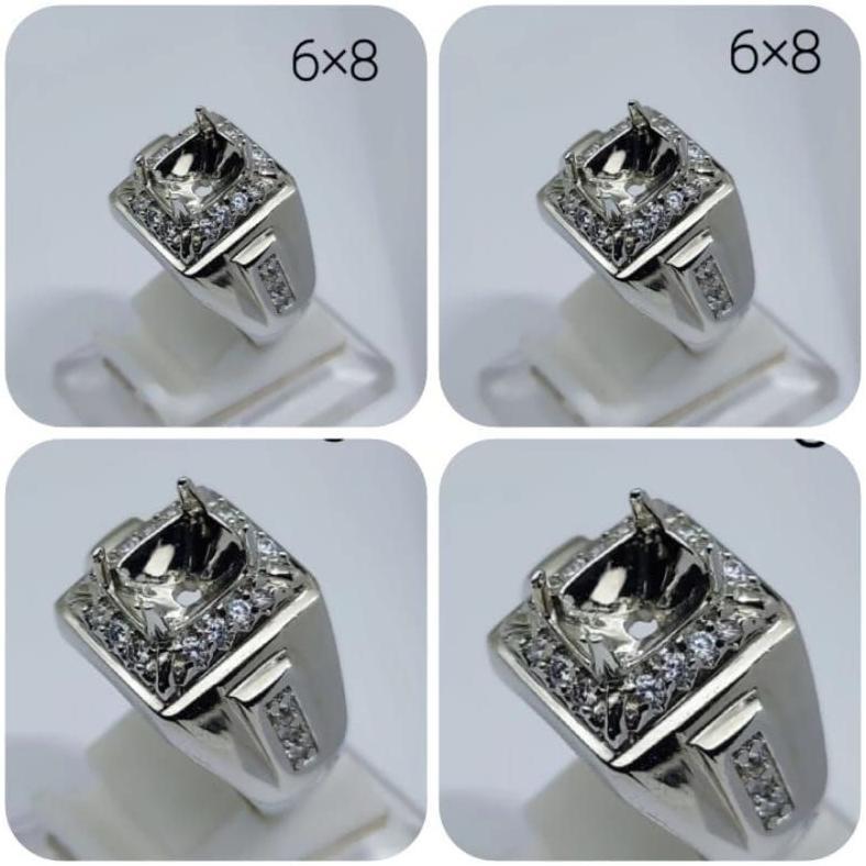 Cute- Cincin Alpaka Super Kotak 6X8Mm