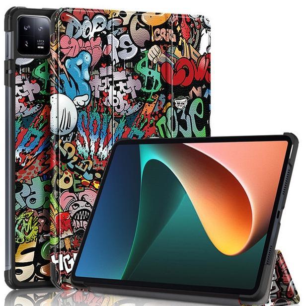 Nice- Flip Case Xiaomi Pad 6 Mi Pad 6 11 Inch Motif Grafiti Leather Book Cover Tablet Standing