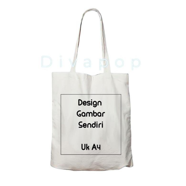 Good- Tote Bag Kanvas Motif Custom / Tote Bag Kanvas Murah Premium Unisex/ Goodiebag / Souvenir