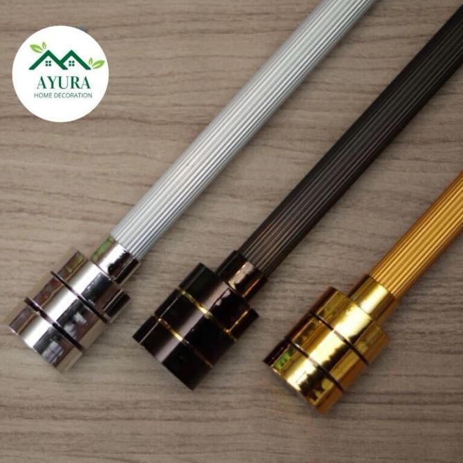 Bath- Besi Gorden Tutup Minimalis / Batang Gorden Minimalis /Batang Rollet Gorden Minimalis